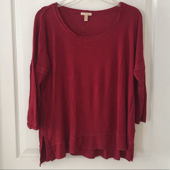 Anthropologie Willamette Deep Red Tunic - Picture 4 of 7